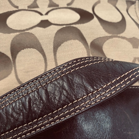 Coach Zoe Canvas and Leather Trim Shoulder Bag - Picture 9 of 16